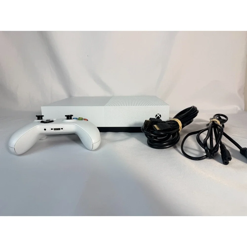 Microsoft Xbox One S All-Digital Edition 1TB White Console Model 1681 Bundle